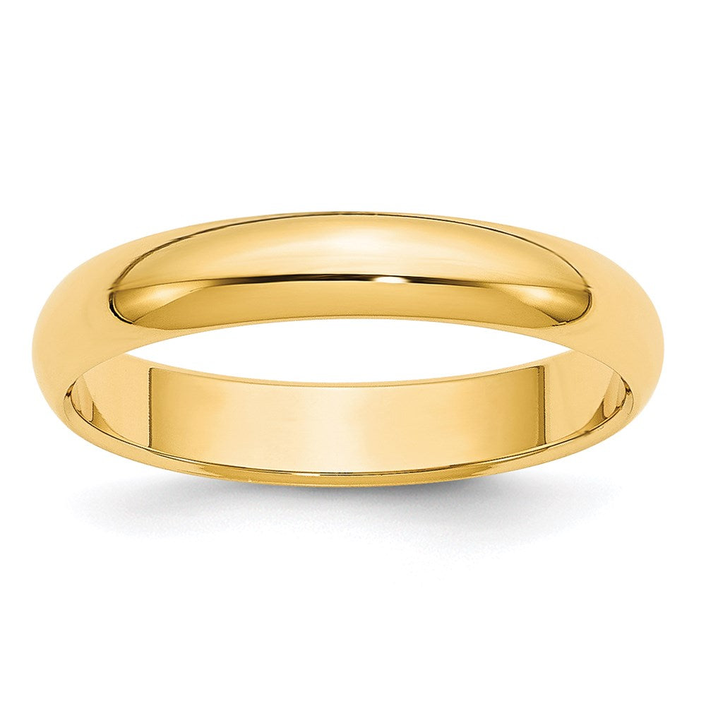 Solid 18K Yellow Gold 4mm Half-Round Wedding Men's/Women's Wedding Band Ring Size 4.5