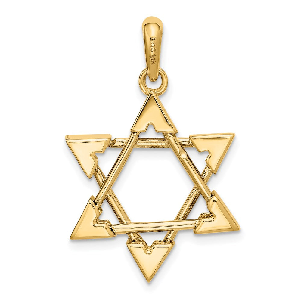 14k Two-tone Gold Star of David Pendant