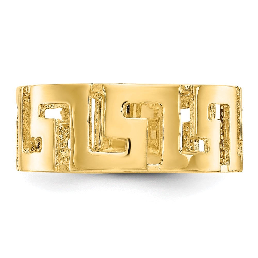 14K Yellow Gold Greek Key Band