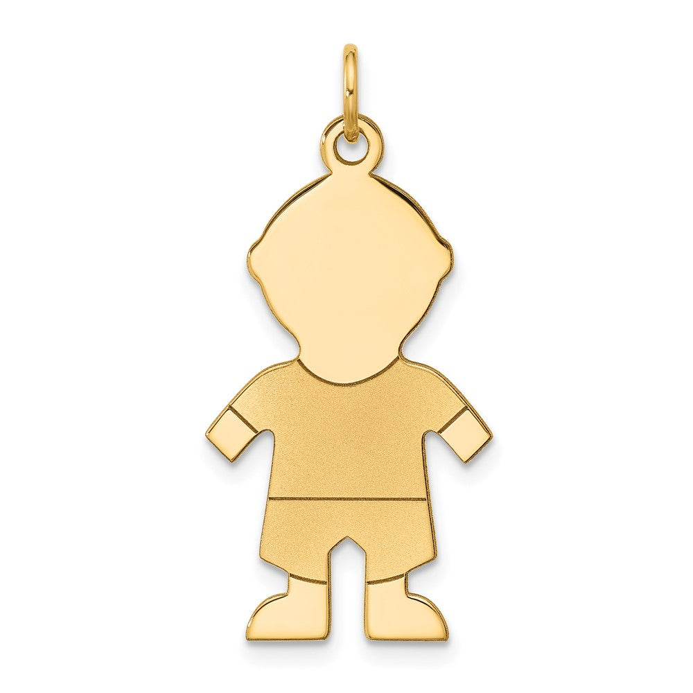 14k Yellow Gold Satin Boy Charm