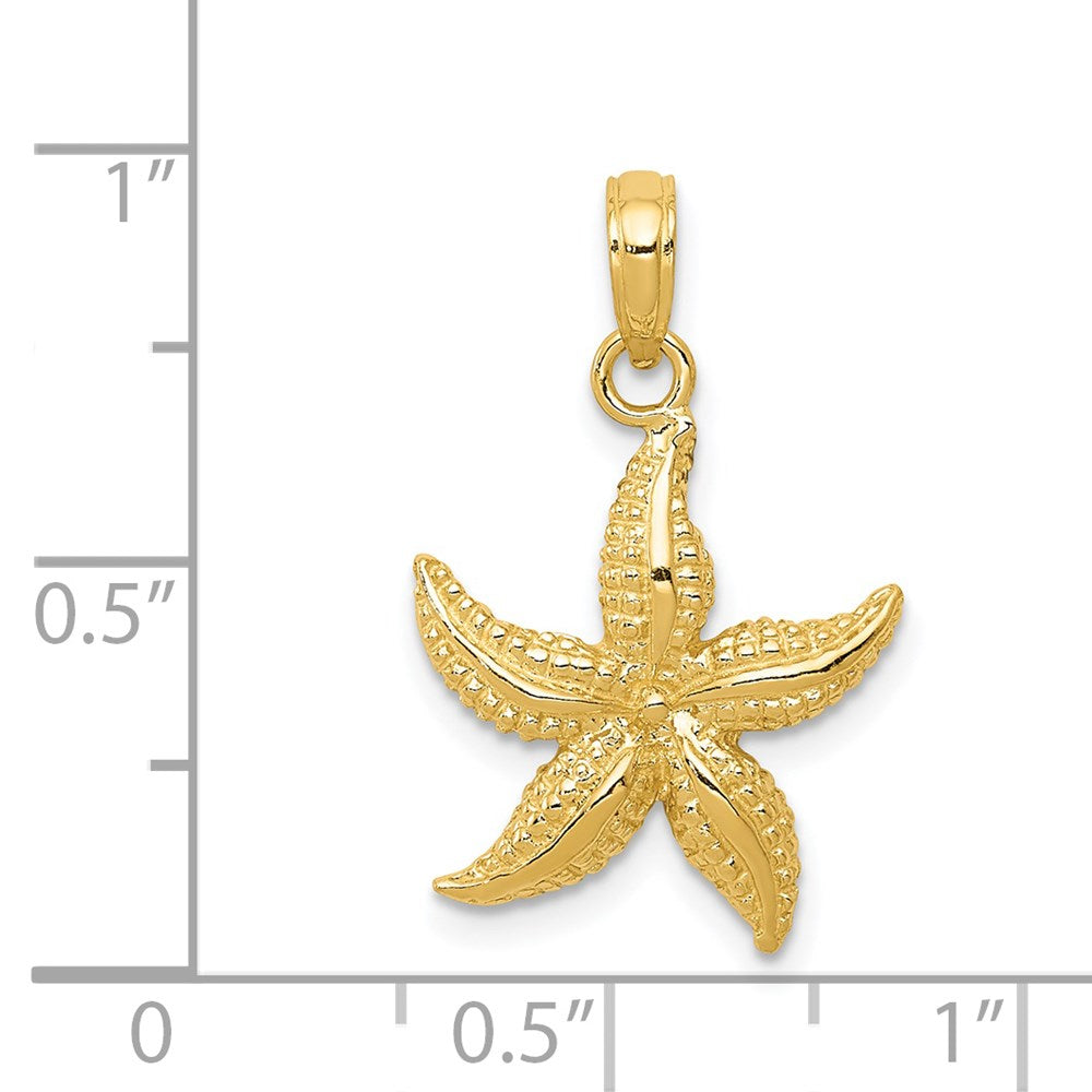 14k Yellow Gold Starfish Pendant