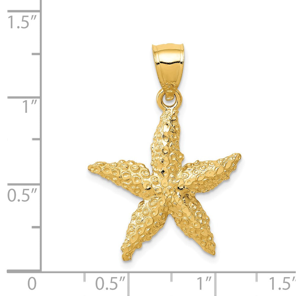 14k Yellow Gold Starfish Pendant