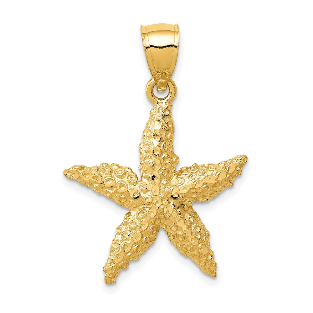 14k Yellow Gold Starfish Pendant