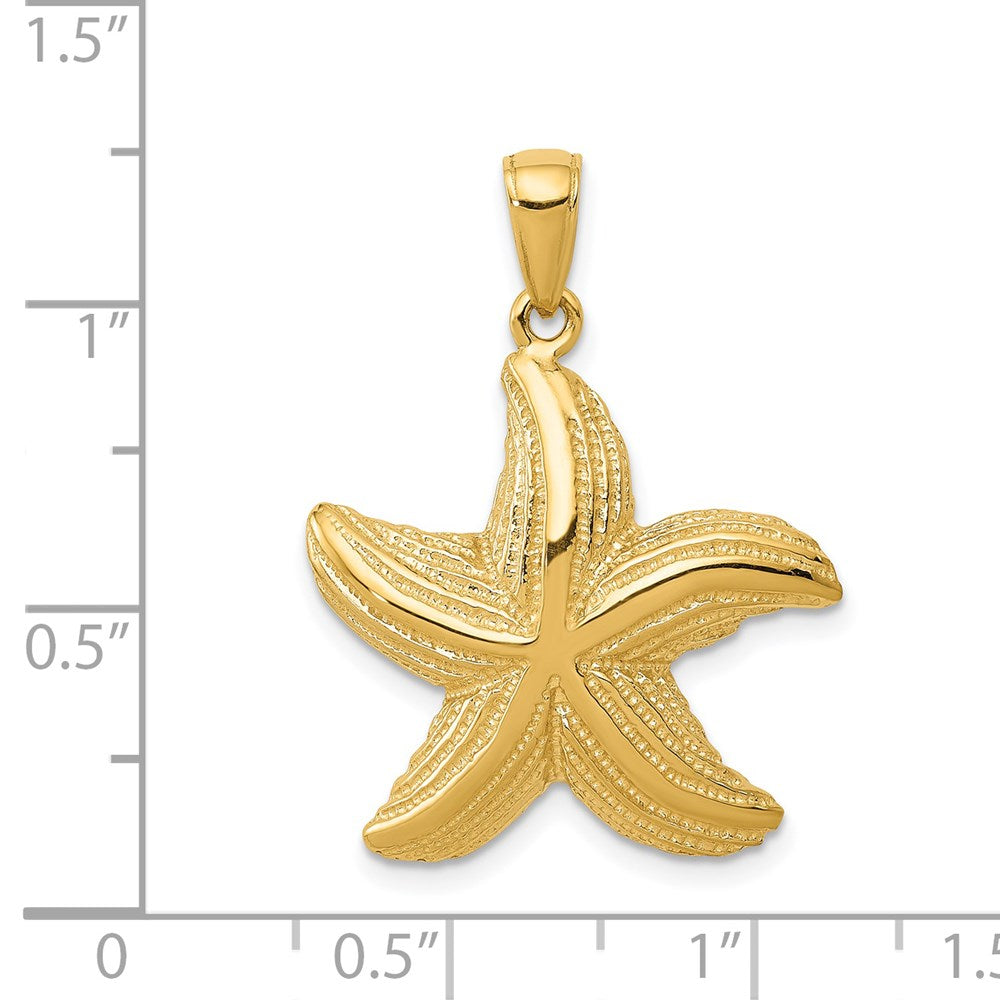 14k Yellow Gold Starfish Pendant