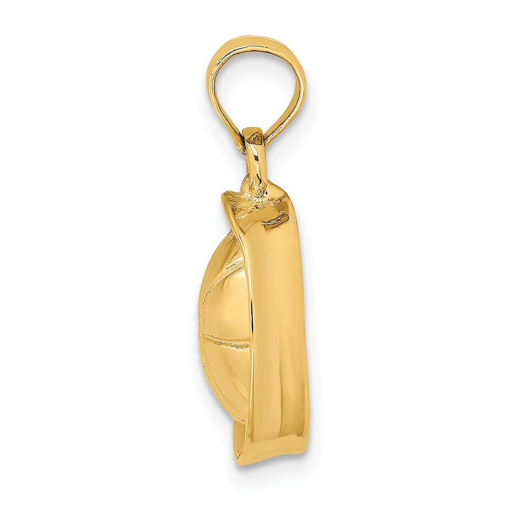 14k Yellow Gold 3D Sailor Hat Charm