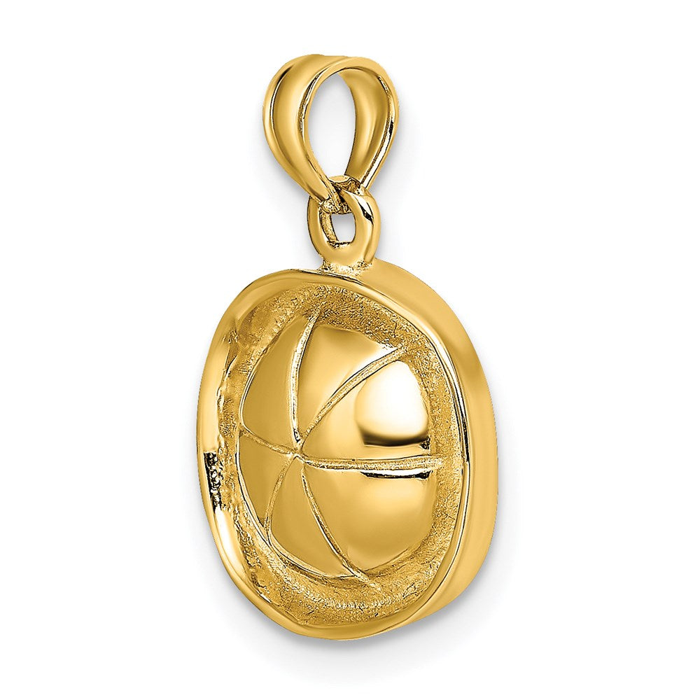 14k Yellow Gold 3D Sailor Hat Charm