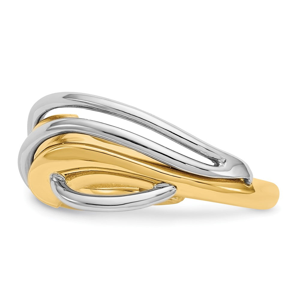 14k Two-Tone Gold Wave Ring