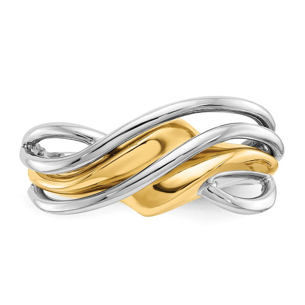 14k Two-Tone Gold Wave Ring