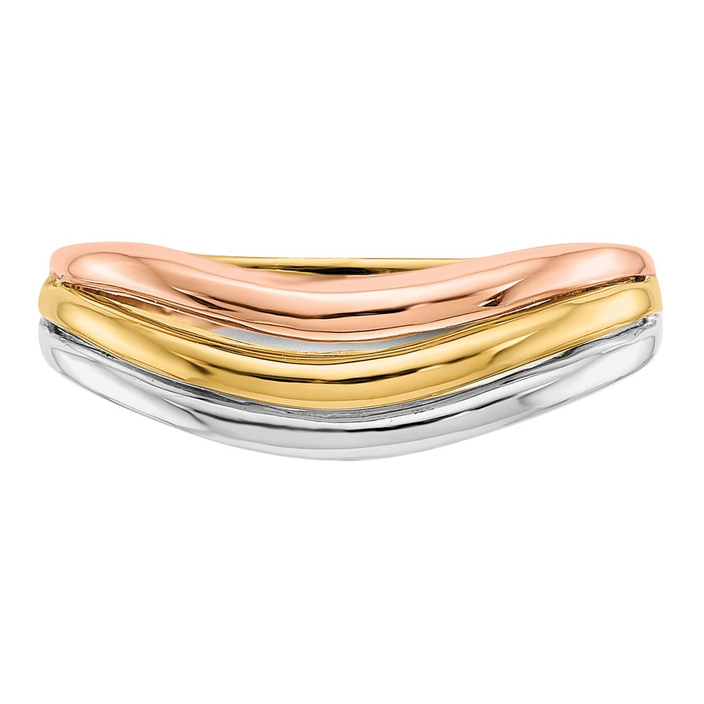 14k Tri-color Gold Open Fancy Ring