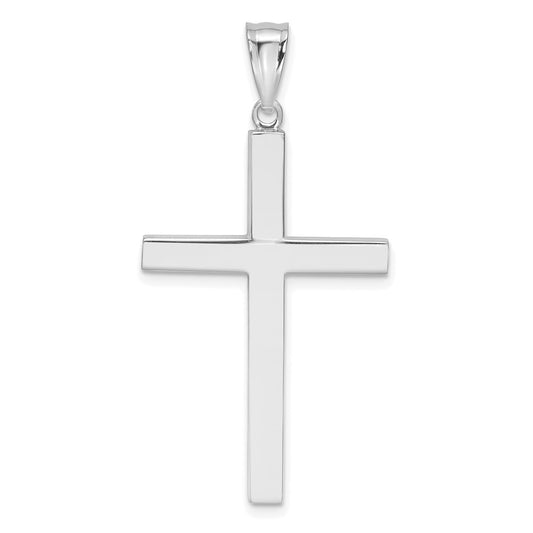 14k White Gold Latin Cross Pendant