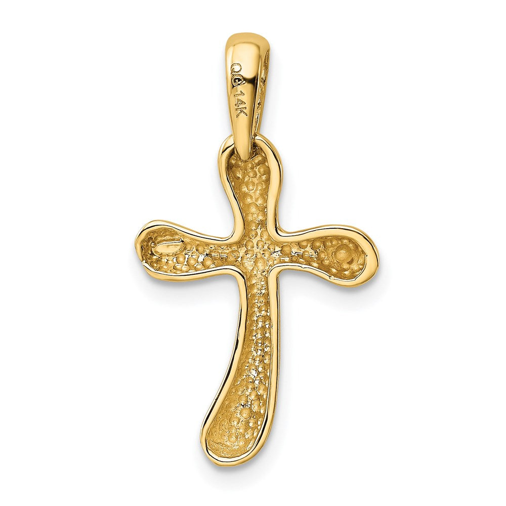 14K Yellow newest Gold Polished Stamping Cross Pendant