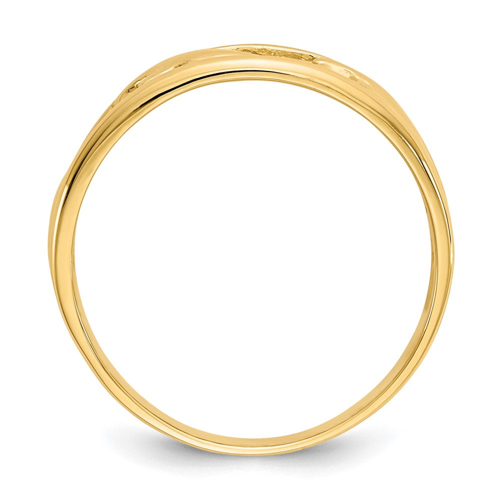 14K Yellow Gold Triple Dolphin Band Ring