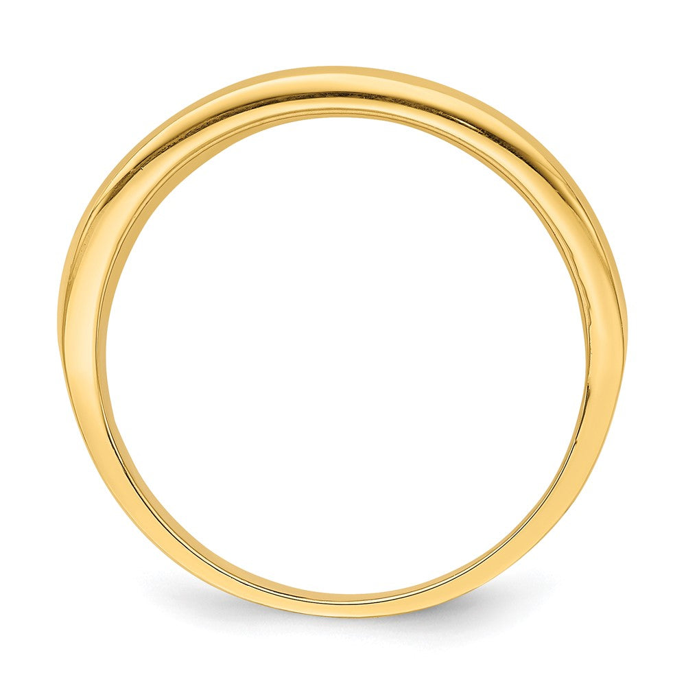 14K Yellow Gold Mesh Ring Tapered Band Ring