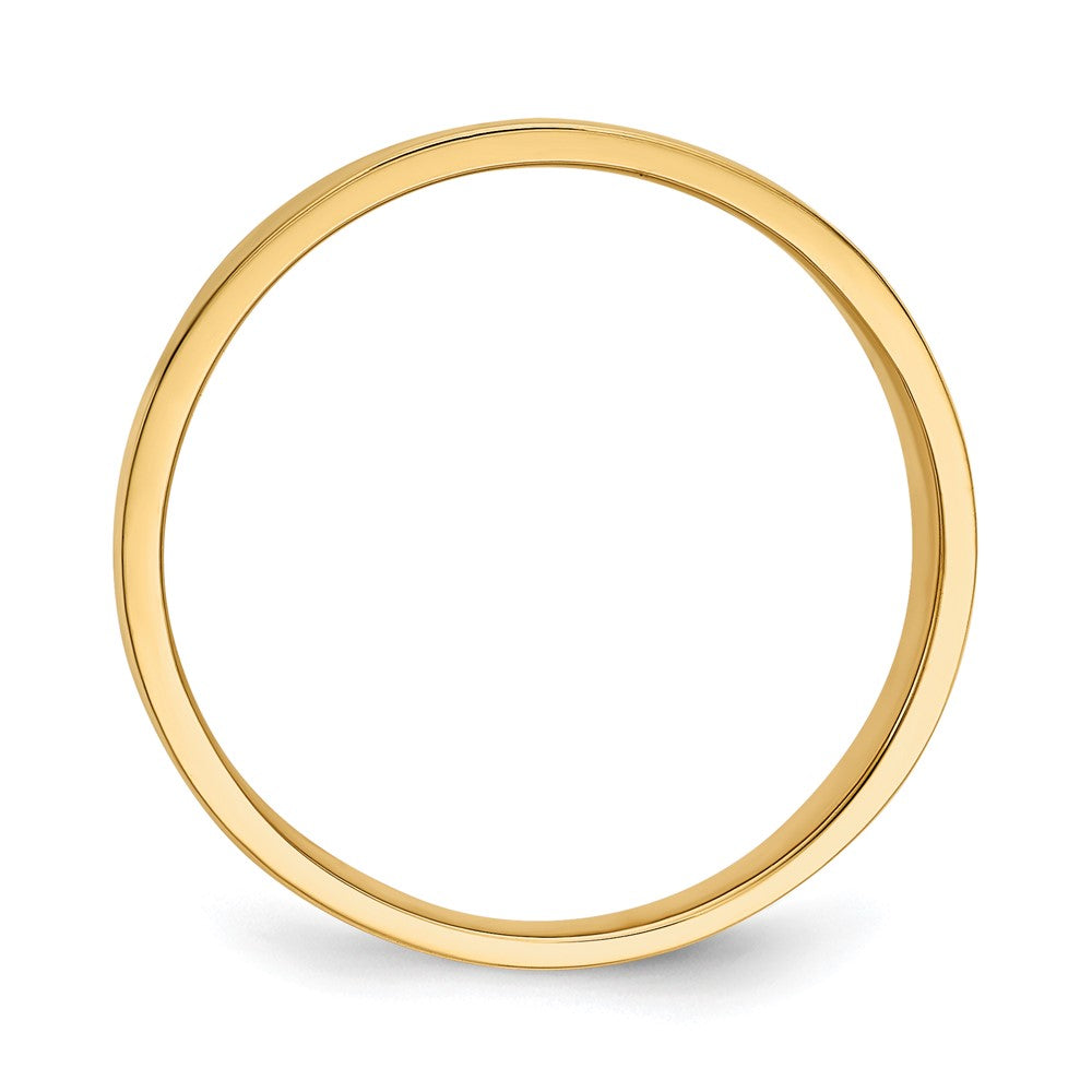 14K Yellow Gold 15mm Flat-top Tapered Cigar Band Ring