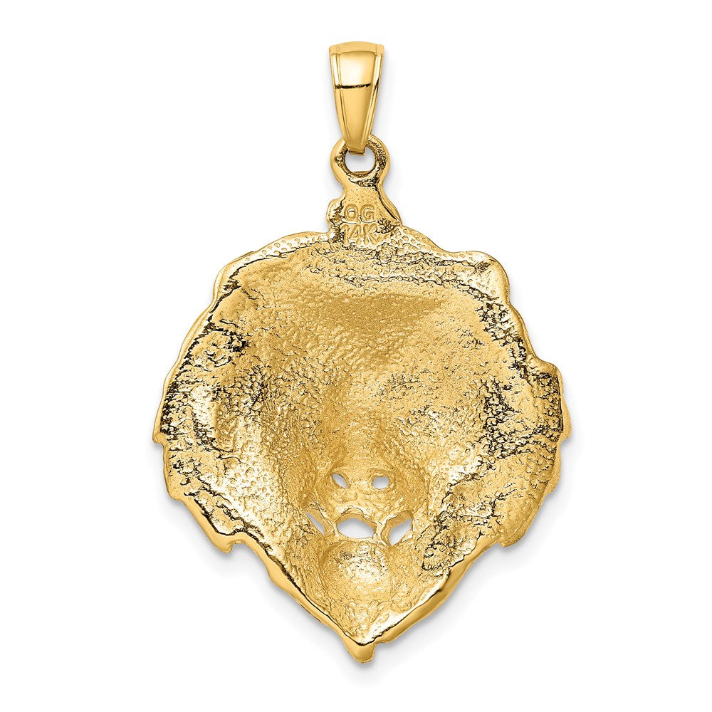 14k Yellow Gold Lion Charm