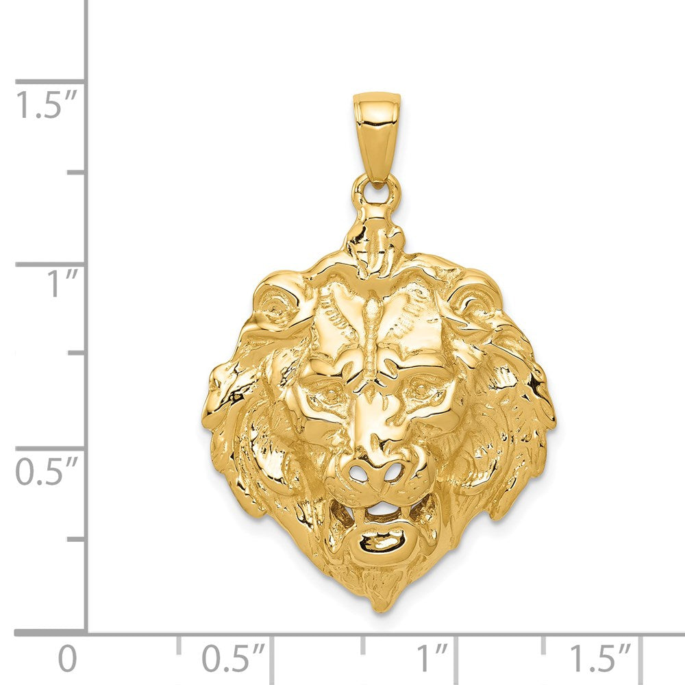 14k Yellow Gold Lion Charm