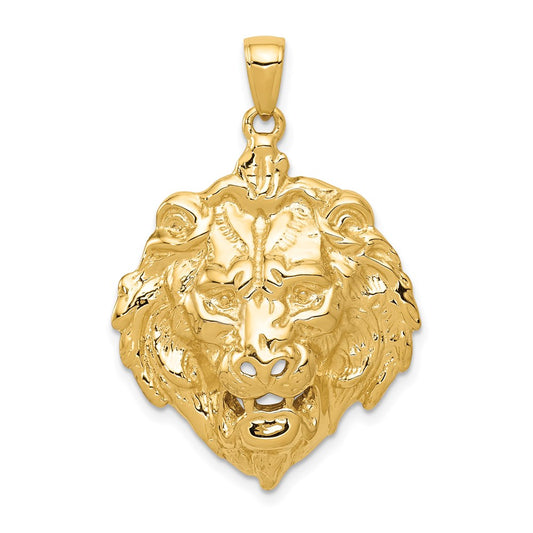 14k Yellow Gold Lion Charm