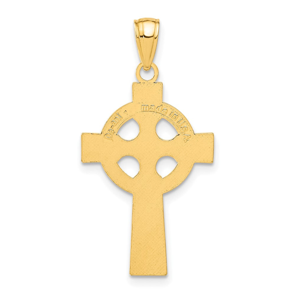 14k Yellow Gold Celtic Cross Pendant