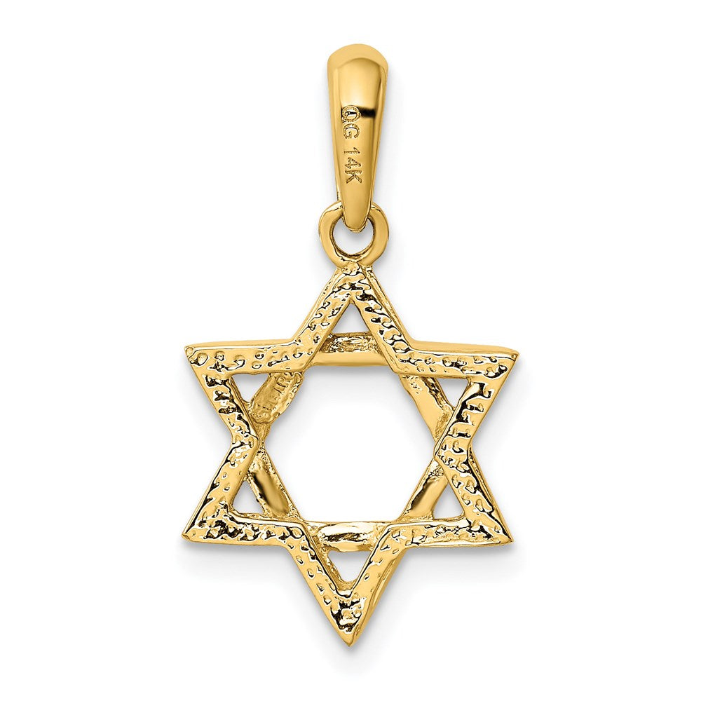 14k Yellow Gold Star of David Pendant