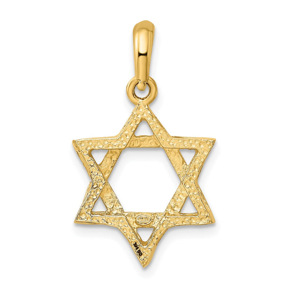 14k Yellow Gold Star of David Pendant