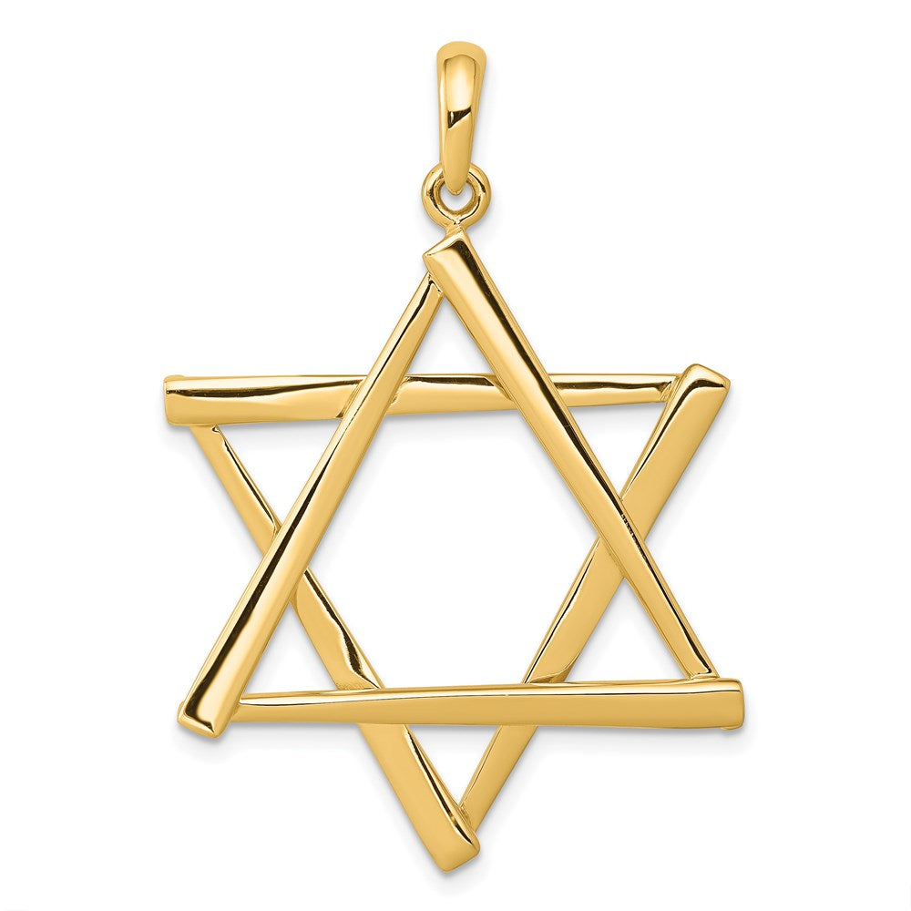 14k Yellow Gold Star of David Pendant