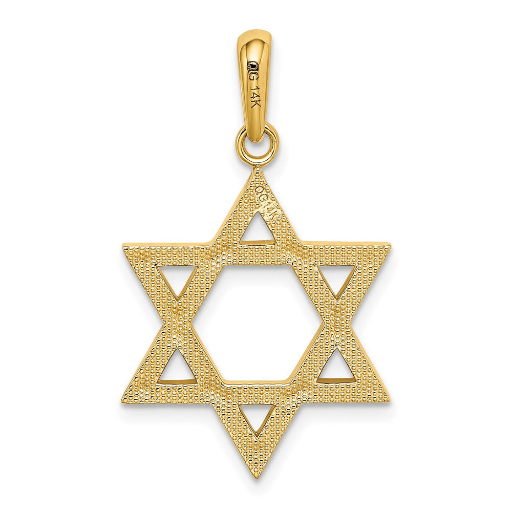 14k Yellow Gold Star of David Pendant