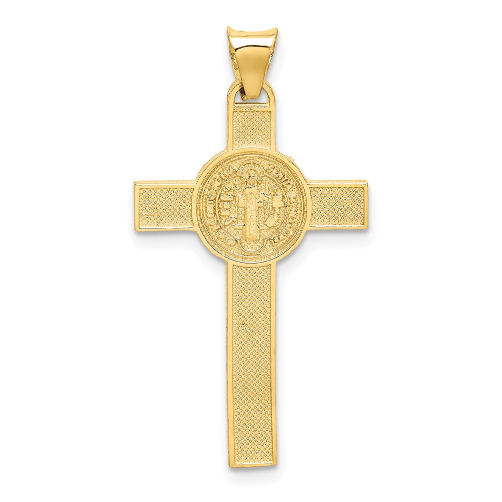 14k Two-tone Gold Two-tone Gold St. Benedict Medal Crucifix Cross Pendant