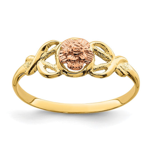 14K Two-Tone Gold Polished Ring