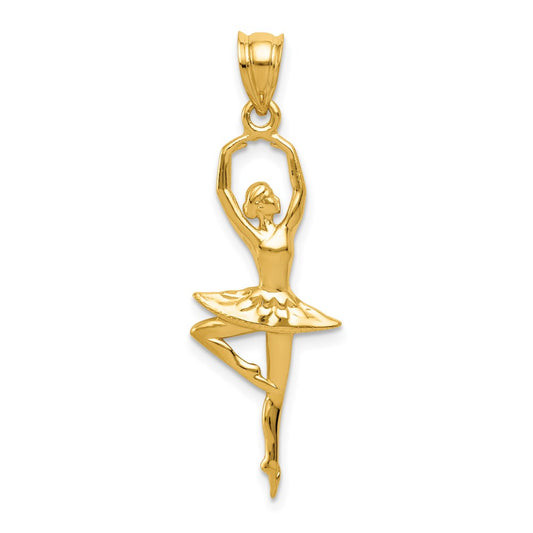 14k Yellow Gold Polished Large Ballerina Pendant