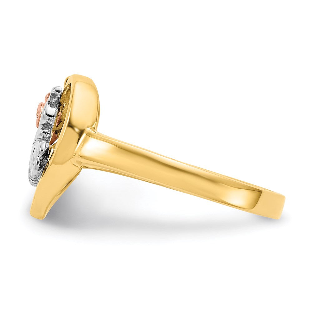 14k Two-Tone Gold & Rhodium 15 Anos Ring