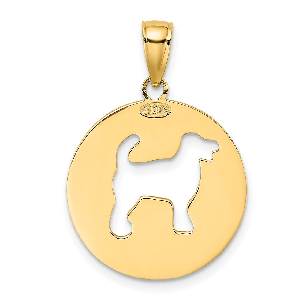 14k Yellow Gold MY BEST FRIEND w/Dog Charm