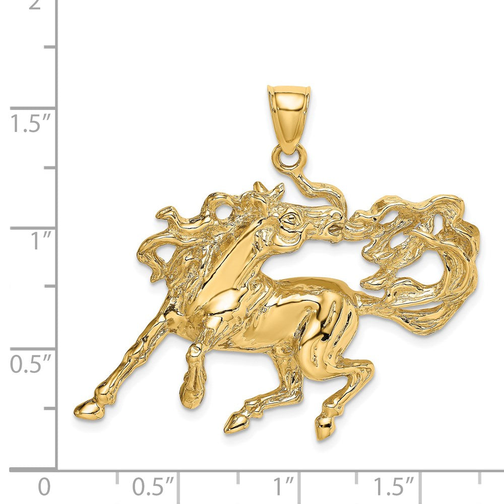 14k Yellow Gold Dancing Horse Charm