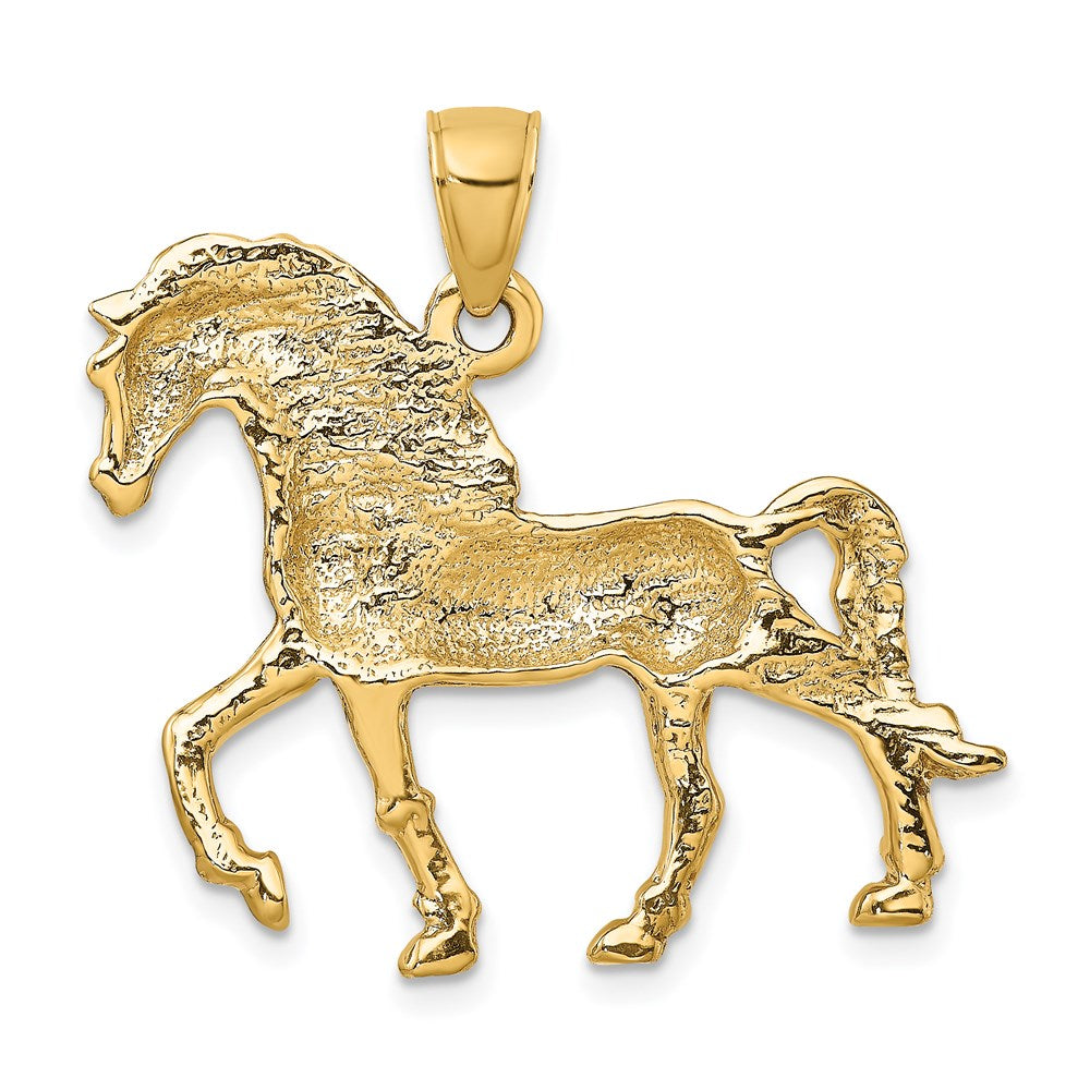 14k Yellow Gold Horse Walking Charm