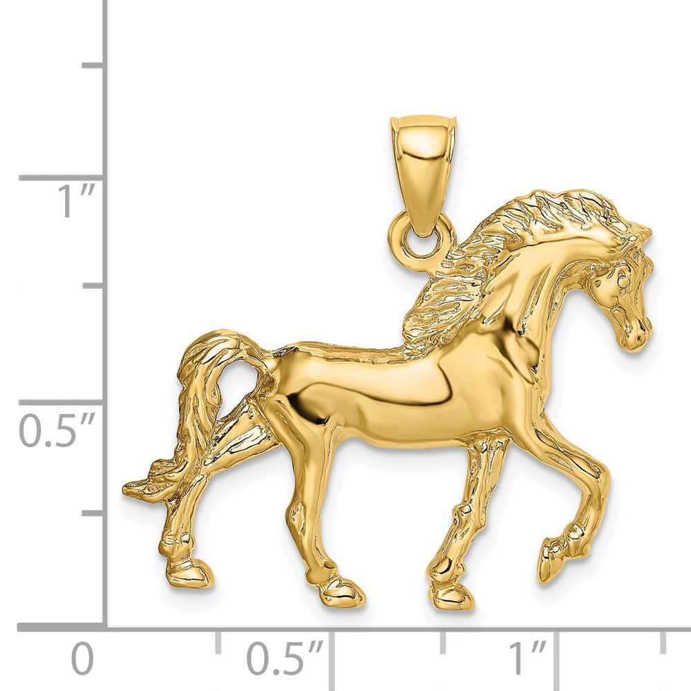 14k Yellow Gold Horse Walking Charm