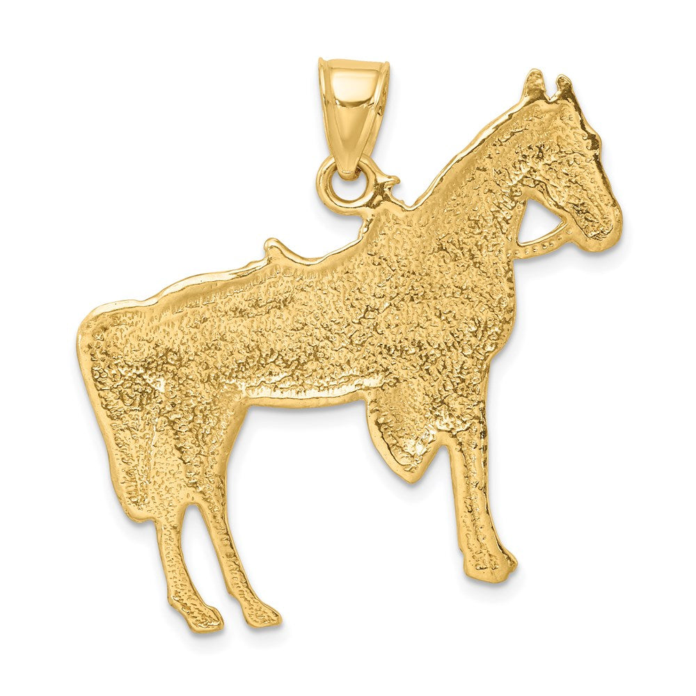 14k Yellow Gold Horse w/ Saddle Charm