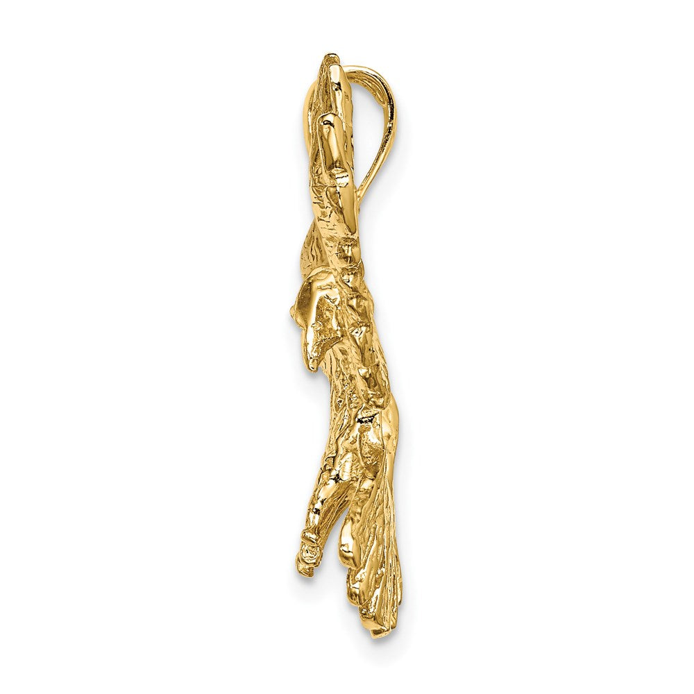 14k Yellow Gold Eagle Flying Charm