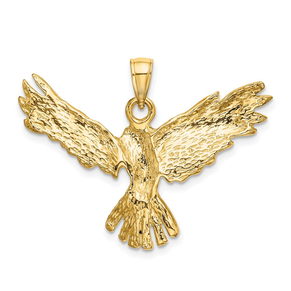 14k Yellow Gold Eagle Flying Charm