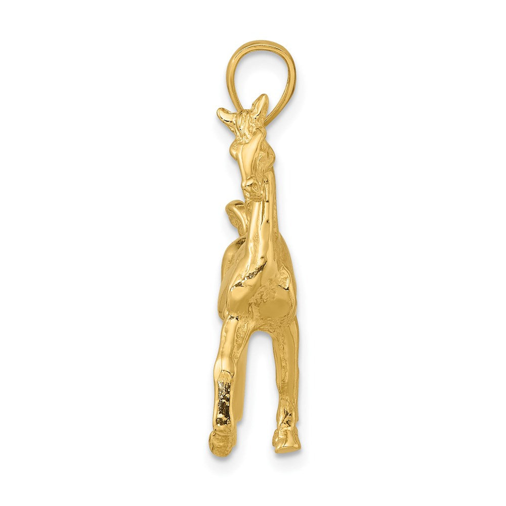 14k Yellow Gold 3-D Polished Horse Charm