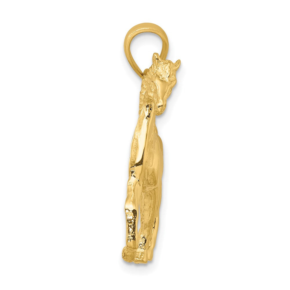 14k Yellow Gold Polished Horse Charm