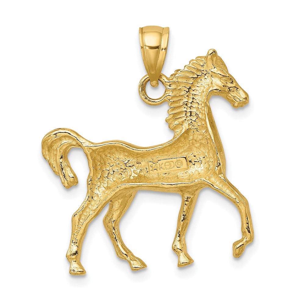 14k Yellow Gold Polished Horse Charm