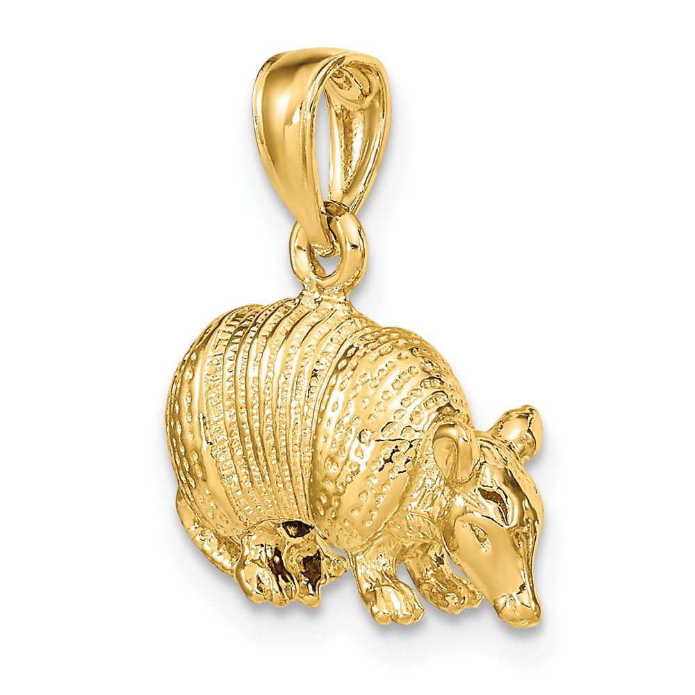 14k Yellow Gold 3-D Armadillo Charm