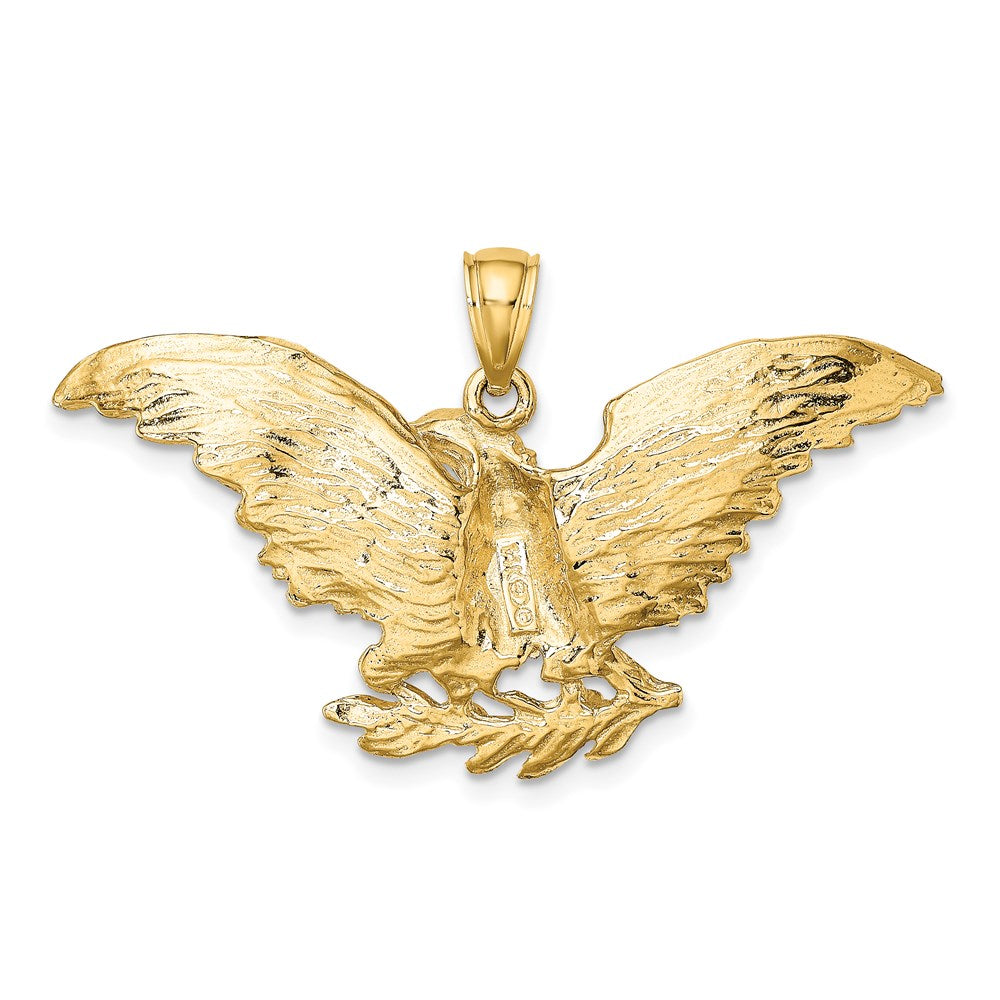 14k Yellow Gold Eagle w/ Wings Spread Charm