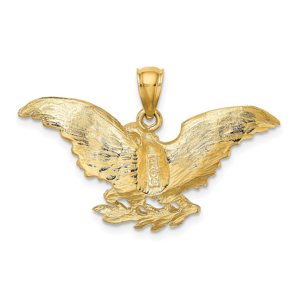 14k Yellow Gold Eagle w/ Wings Spread Charm