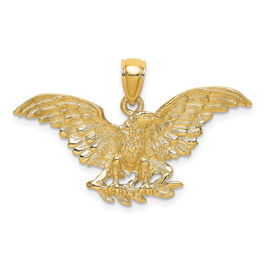 14k Yellow Gold Eagle w/ Wings Spread Charm