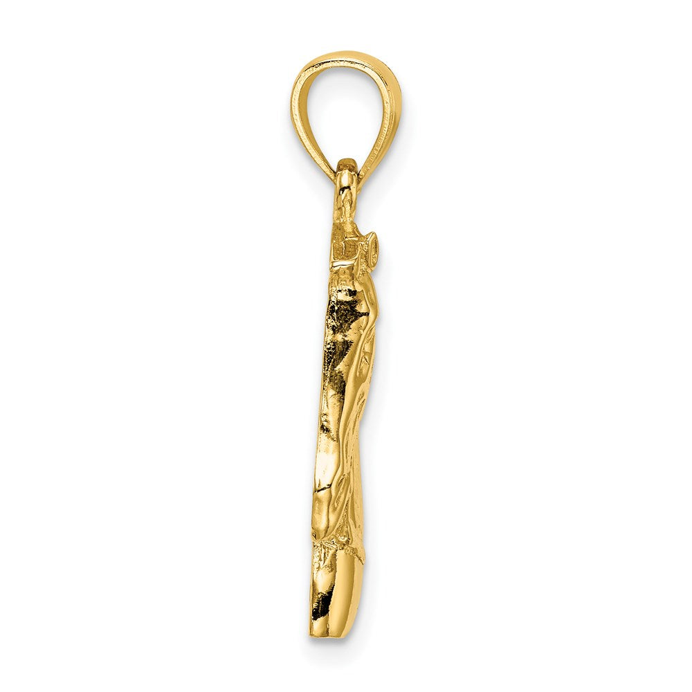 14k Yellow Gold Horse Head w/Short Mane Charm