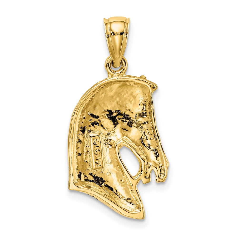 14k Yellow Gold Horse Head w/Short Mane Charm