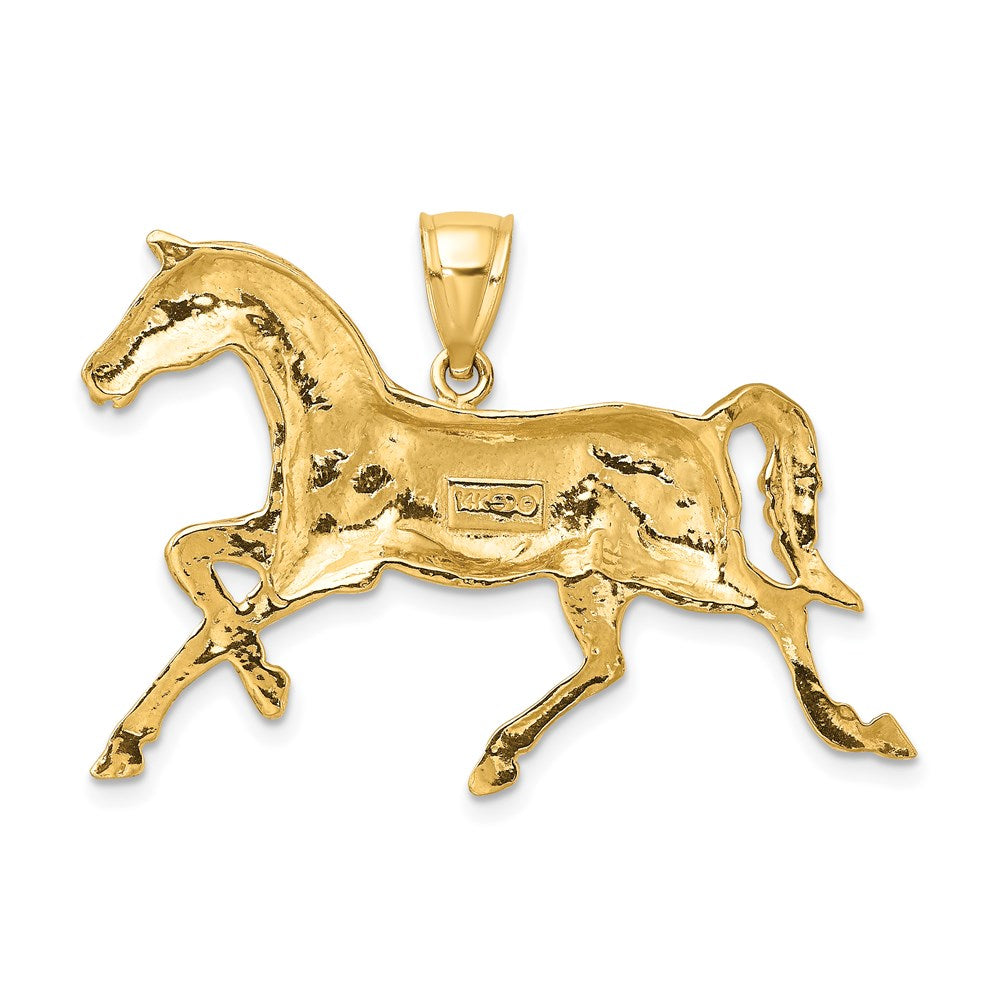 14k Yellow Gold Polished Horse Charm