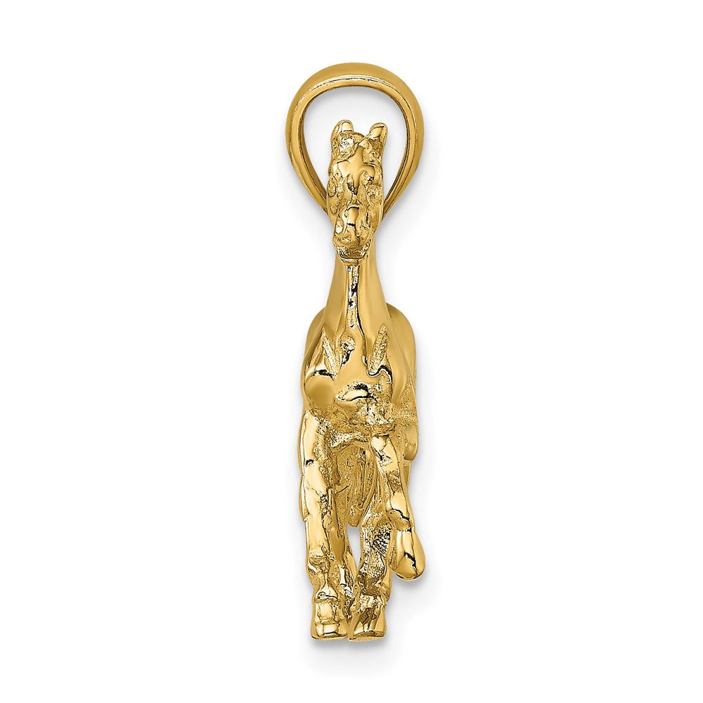 14k Yellow Gold 3-D Horse Charm