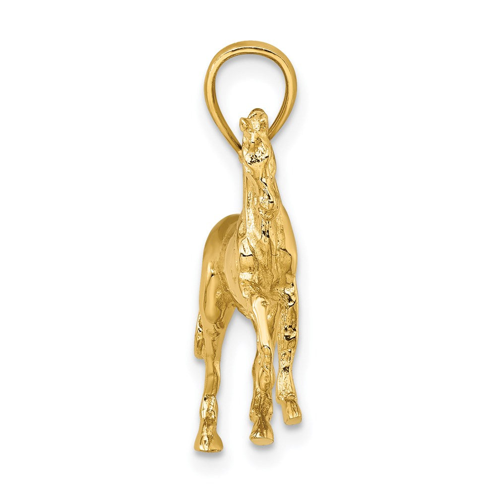 14k Yellow Gold 3-D Horse Charm