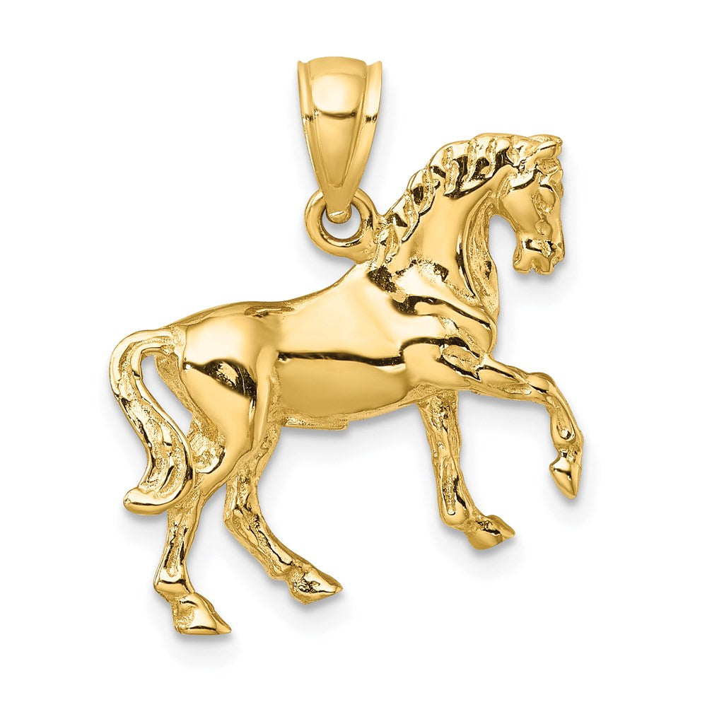 14k Yellow Gold 3-D Horse Charm